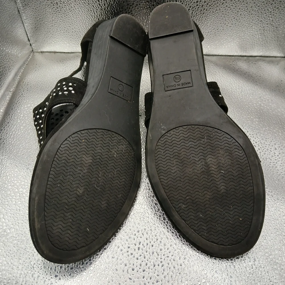 Cloudwalkers Black Sandals Open Toe Casual Hazel Womens Size 11W